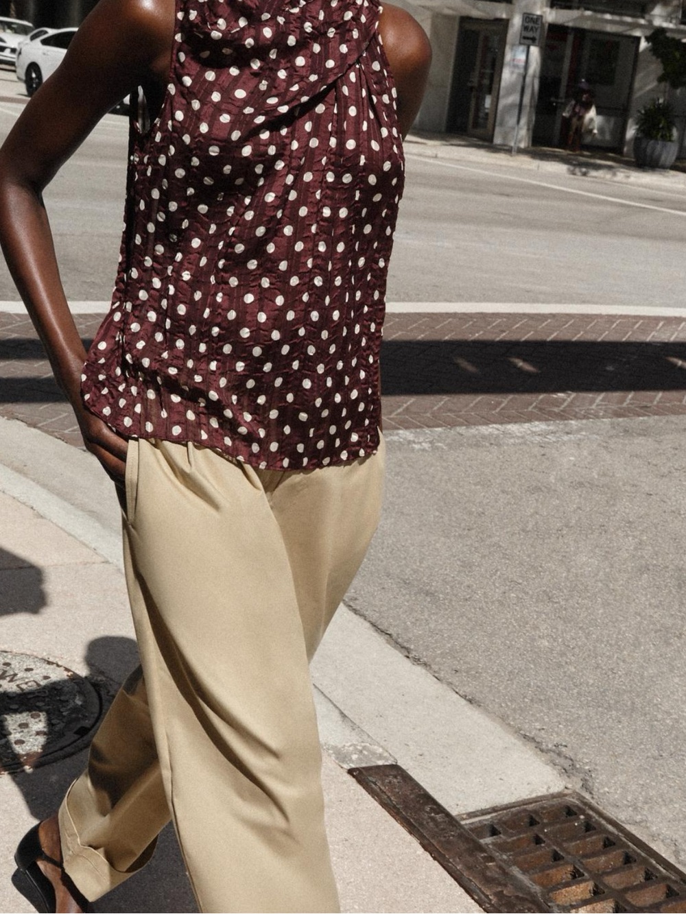 NWT Zara polka dot top